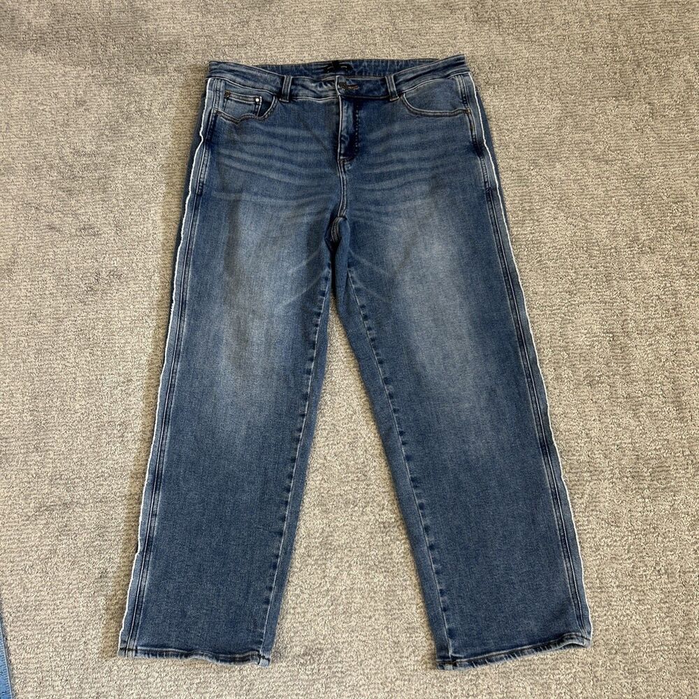 Universal Standard Jeans Womens 16 High Rise Straight Leg Denim Stretch 36x29